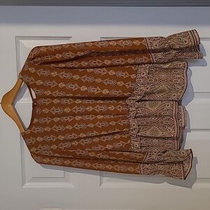L/S Mixed Print Blouse Size Small